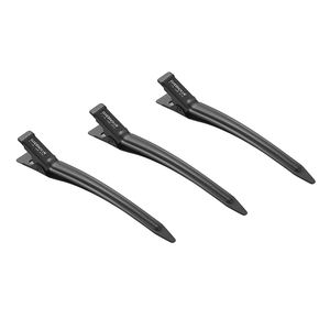 高品質 金属製 ローズゴールド シルクスクリーンプリントロゴ 長方形 プライベートラベル ヘアクリップ アクセサリー カスタマイズ可能 - Product Image 3