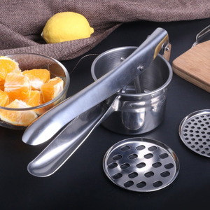 Thép Không Gỉ Khoai Tây Ricer Hướng Dẫn Sử Dụng Masher Cho Khoai Tây Trái Cây Rau Quả Thực Phẩm Cho Bé 3 Đĩa Có Thể Hoán Đổi Cho Thô Trung Bình - Product Image 5