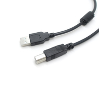 Goochain Bestseller USB 2.0 A-zu-B Druckerkabel 1,5M Schwarz PVC USB-A-Stecker auf USB-B-Stecker Datenübertragungskabel 24AWG