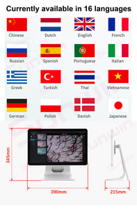 เครื่องวิเคราะห์รูขุมขนและหนังศีรษะด้วย AI ปี 2026 ภาพคมชัดระดับ Ultra-HD 16MP พร้อมซูม 10X-200X สำหรับใช้ในร้านเสริมสวยและทางการแพทย์ - Product Image 4