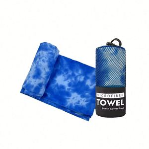 Serviette en microfibre tie-dye, serviette à séchage rapide, serviette de camping, haute résistance des couleurs, serviette de voyage douce, pour le cyclisme, les voyages, les sports - Product Image 6