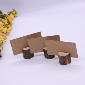 Tailai Pemegang Nomor Meja Kayu Kasar, Tempat Kartu Tempat Pesta Pernikahan Meja Nama Pemegang Kartu Memo Kartu - Product Image 4