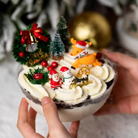 Boîte pliante en plastique PET transparente jetable de haute qualité pour décoration de Noël, emballage de bonbons, contenant à gâteaux, gaufrage