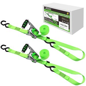 Xstrap Chất <span class=keywords><strong>l</strong></span>ượng cao 2PC 1 inch 14ft nhôm <span class=keywords><strong>L</strong></span> Bar Ratchet dây đai với vòng mềm - Product Image 1