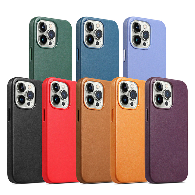 For iPhone 12 13 Magnetic Case Cover Shockproof Wireless Charging for Magnetic Pu Leather Phone Case for iPhone 13 14 15 Pro Max