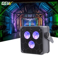 8 luces LED Par planas RGBWAUV de 3x18W con DMX inalámbrico, batería y estuche de carga portátil
