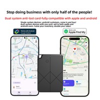 Dispositivo Antipérdida Ultrafino de 1.9mm, Tipo Tarjeta, para Cartera, Llaves, Equipaje, Maleta, Viajes, con Carga Inalámbrica, AirTag para iOS y Android