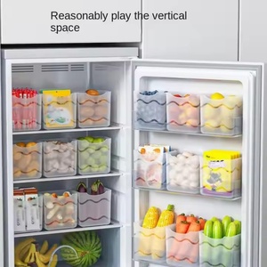 Boîte de rangement en plastique de qualité alimentaire fraîche personnalisée utilisation dans la cuisine PP sous-finition réfrigérateur côté bureau organisateur bacs de rangement - Product Image 3