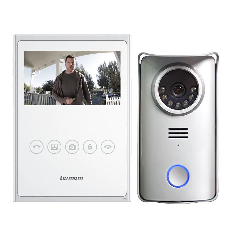 Waterdichte 4.3 Inch 4 Draad 7 Inch Deurbel Camera Intercom Video Met Voor Villa 'S Appartementen