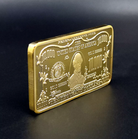 Barre d'or rectangulaire de haute qualité ou boîtier de lingots boîte d'emballage transparente boîte de porte-monnaie de Collection hermétique