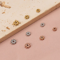Vente en gros d'accessoires de bijoux en acier inoxydable Composants d'espacement de perles de type flocon de neige Bijoux de bricolage pour la fabrication de bracelets et de colliers