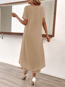 Vente en gros de vêtements islamiques pour l'Aïd Ramadan, robe kimono pour femmes musulmanes, robe modeste, abaya de Dubaï, jupe enveloppante, ensemble 2 pièces, 2026 - Product Image 3