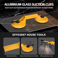 Kit de ventouses doubles robustes, extracteur de verre et de carrelage avec ventouses interchangeables et gants pour la rénovation de pare-brise