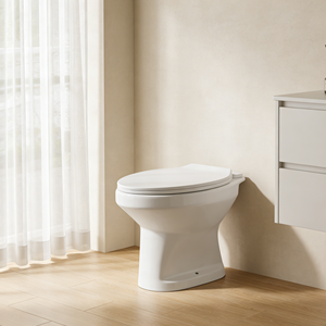 WC à chasse d'eau en céramique de type paillette - Complet avec siège à fermeture douce - Product Image 3