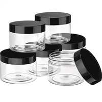 Flacon distributeur en plastique transparent 68mm large bouche 100ml-500ml pot de stockage de biscuits au miel pour animaux de compagnie alimentaire pour crème cosmétique pour les yeux