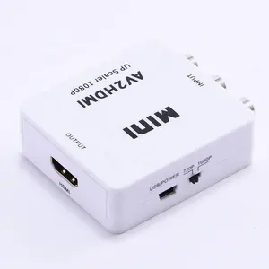 AV hdmi al convertidor de caja de AV2HDMI HDMI2AV HDMI a AV RCA CVSB adaptador de Video HD 1080p L/R Coaxial Scaler soporte de Audio NTSC amigo