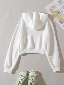 Sudadera con cremallera de gran tamaño para mujer, ropa informal de algodón pesado, sudadera OEM para hombre con bolsillo, sudadera con capucha con estampado 3D de lana - Product Image 3