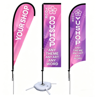 Drapeau en tissu polyester personnalisé - Prix usine - Bannière publicitaire extérieure pour événements, lavage de voitures, utilisation promotionnelle