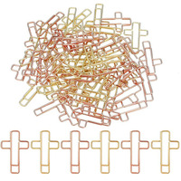 LISI Mignons trombones et signets en forme de croix Pinces amusantes pour le bureau ou l'école Cadeaux en métal durable