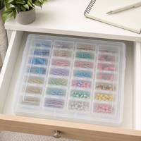 Boîte de rangement pour peinture au diamant avec 30 boîtes en plastique carrées amovibles de 5,5 cm |   Organisateur de perles portable et ensemble de rangement pour graines