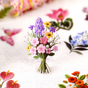 สติกเกอร์ PET ชุดงานทอผ้าและงานปัก 15 ชิ้น/แพ็ค สำหรับตกแต่งสมุดบันทึก DIY วัสดุรองหลัง ขายส่ง - Product Image 1