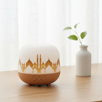 Diffuseur d'huiles essentielles USB de bureau 170 ml, diffuseur d'arômes, humidificateur d'air avec lumière LED