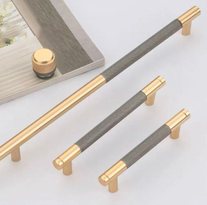 128 160 192 mm thời trang hai màu tủ quần áo tủ bếp cửa xử lý vàng đen bạc tủ quần áo núm kéo - Product Image 4