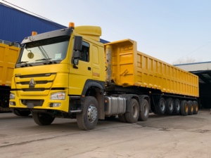 Nouvelle semi-remorque benne arrière à 6 essieux en acier de haute qualité pour le transport de sable et l'ingénierie minière, très demandée en Chine - Product Image 2