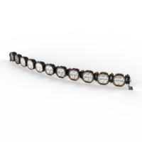 Barre lumineuse LED incurvée à une rangée de 50 pouces pour toit de voiture, étanche, pour tout-terrain, UTV, barre LED modulaire, barres lumineuses LED connectables