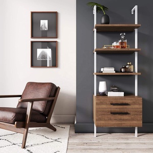 Rak buku Panel Modern rak tampilan penyimpanan bingkai baja industri untuk rumah kantor Hotel berdiri berdiri buku tampilan - Product Image 2