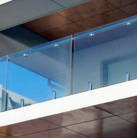 Poteaux de clôture de piscine en verre modernes en acier inoxydable 12 mm réglables, installation facile DIY