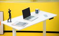 Bureau assis-debout à moteur unique, prix bas, vente en gros, pour ordinateur portable, bureau électrique multi-usage