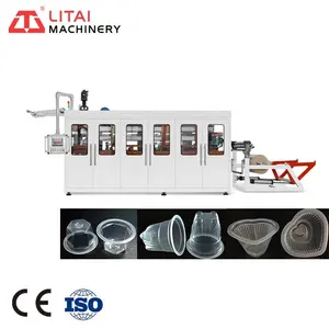Completamente automatico idraulico azionamento di plastica monouso tazza che fa macchina macchina linea di produzione con Logo personalizzato
