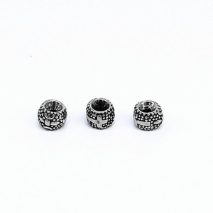yunnique Stainless Steel Round Casting Loose Beads For Bracelet Making 6mm Antique Finish <b>Spacer</b> Beads - Product Image 2