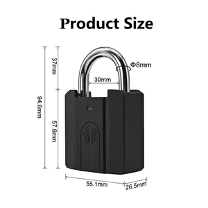 Master Pad Lock Heavy Duty Stainless Steel Zinc Alloy Keys Biometric Fingerprint Electronic Digital Safety Alarm Smart <strong>Padlock</strong> - Product Image 4
