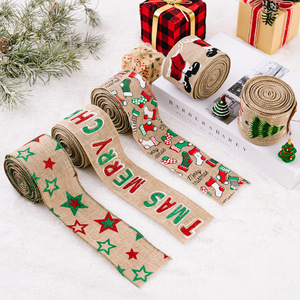Dekorasi Natal Kartun Pita Linen Kreatif dan Strip Pohon Kecil untuk Acara Halloween DIY Dikemas dalam Kantong - Product Image 3