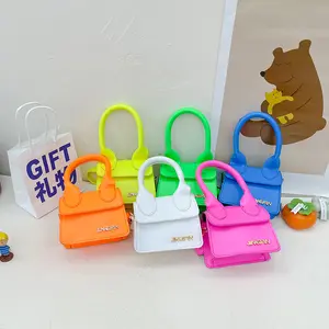 wholesale Fashion Contrast color hand pocket change bag Little Girls Party purse kids handbags kid shoulder bag Mini coin purses