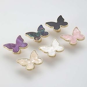 Nordic Luxury Minimalist Butterfly Pulls - Solid Zinc Alloy 6-Color Single Hole <strong>Knobs</strong> &amp; Hooks for Wardrobe/Cabinet/Shoe Cabinet - Product Image 5