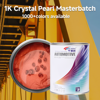 Peinture de base pour teinture automobile 1K Crystal Red Pearl, brillante, anti-jaunissement, revêtement de rénovation de carrosserie automobile