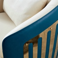 Italie Design Style Moderne Salon Meubles Hôtel Lobby Boutique Rembourrage En Acier Inoxydable Fauteuil En Cuir