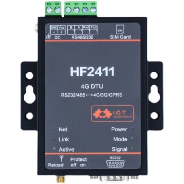 HF2411 4G DTU LTE Module Bidirectional Transparent Transmission 485/232 Wireless Data Transmission Equipment Brand New for DIY