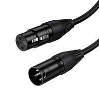 Câble de microphone XLR mâle vers femelle équilibré à 3 broches, 1,8 m, noir, fabriqué en Chine