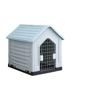 Gran Casa de <span class=keywords><strong>perro</strong></span> de doble puerta con porche y cojín, <span class=keywords><strong>caseta</strong></span> de <span class=keywords><strong>perro</strong></span> de plástico al aire libre con base elevada - Product Image 1