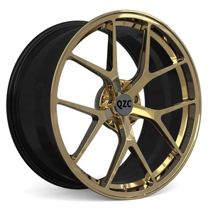 Golden Paint Rim High Performance Forged Aluminum <b>Wheels</b> Five <b>Spoke</b> Design for Passenger Autonomous Cars New Condition - Product Image 2