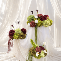Nouvelle Boule de Composition Florale en Soie Verte et Blanche de Haute Qualité et Durable 2026, Décoration Romantique de Centre de Table pour Mariage