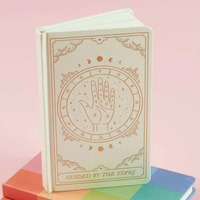 Journal relié personnalisé avec signe du zodiaque, couverture en tissu avec feuille d'or, carnet avec marque-page en ruban, cadeau personnalisé pour l'écriture, papeterie