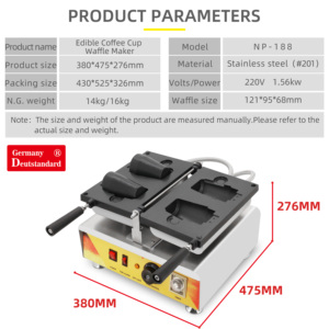 Macchine commerciali per snack tazza da caffè macchina per <span class=keywords><strong>waffle</strong></span> con CE - Product Image 4