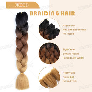 Muestra Disponible de Extensiones de Cabello al Por Mayor para <span class=keywords><strong>Trenzas</strong></span> <span class=keywords><strong>Africanas</strong></span> Ombré Expression Jumbo Hair Braid Cabello Sintético para Trenzar - Product Image 3