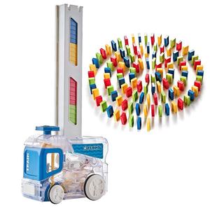 Juego de Tren de Dominó Transparente, Juguete de Construcción Automática de Dominós, Rompecabezas, Bloques de Juego, Tren de Dominó Eléctrico para Niños - Product Image 3