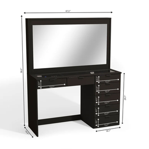 Runwood beside Cabinet <strong>Cheap</strong> Apartment Vanity <strong>Mirror</strong> Custom Vanity <strong>Mirror</strong> Lighted Metal Knobs Makeup Table Set With <strong>Mirror</strong> - Product Image 3